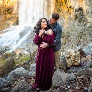 Burgundy baltic born long sleeve dress